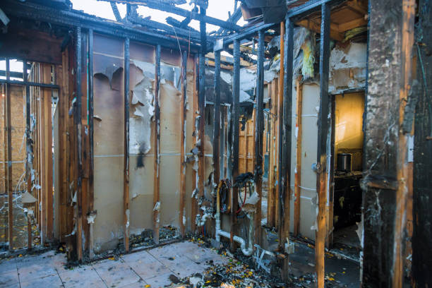 Professional Fire Damage Restoration technician working in North Hudson, WI